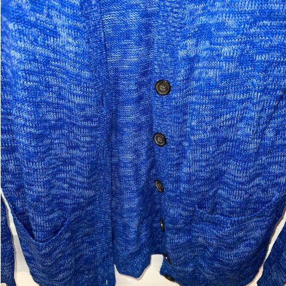 Hollister blue heathered button down open cardigan size M - Picture 2 of 5